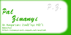 pal zimanyi business card